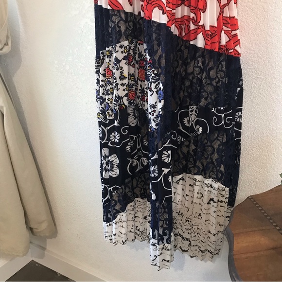 Anthropologie Maeve Floral Pleated Boho Midi Summer Dress 4P - Picture 5 of 11